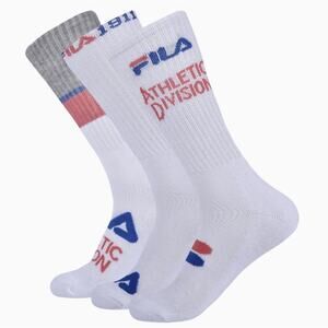 FILA 3 Pairs Multi-Pack Athletic Division High Crew Socks shoe size 4-10 NWT